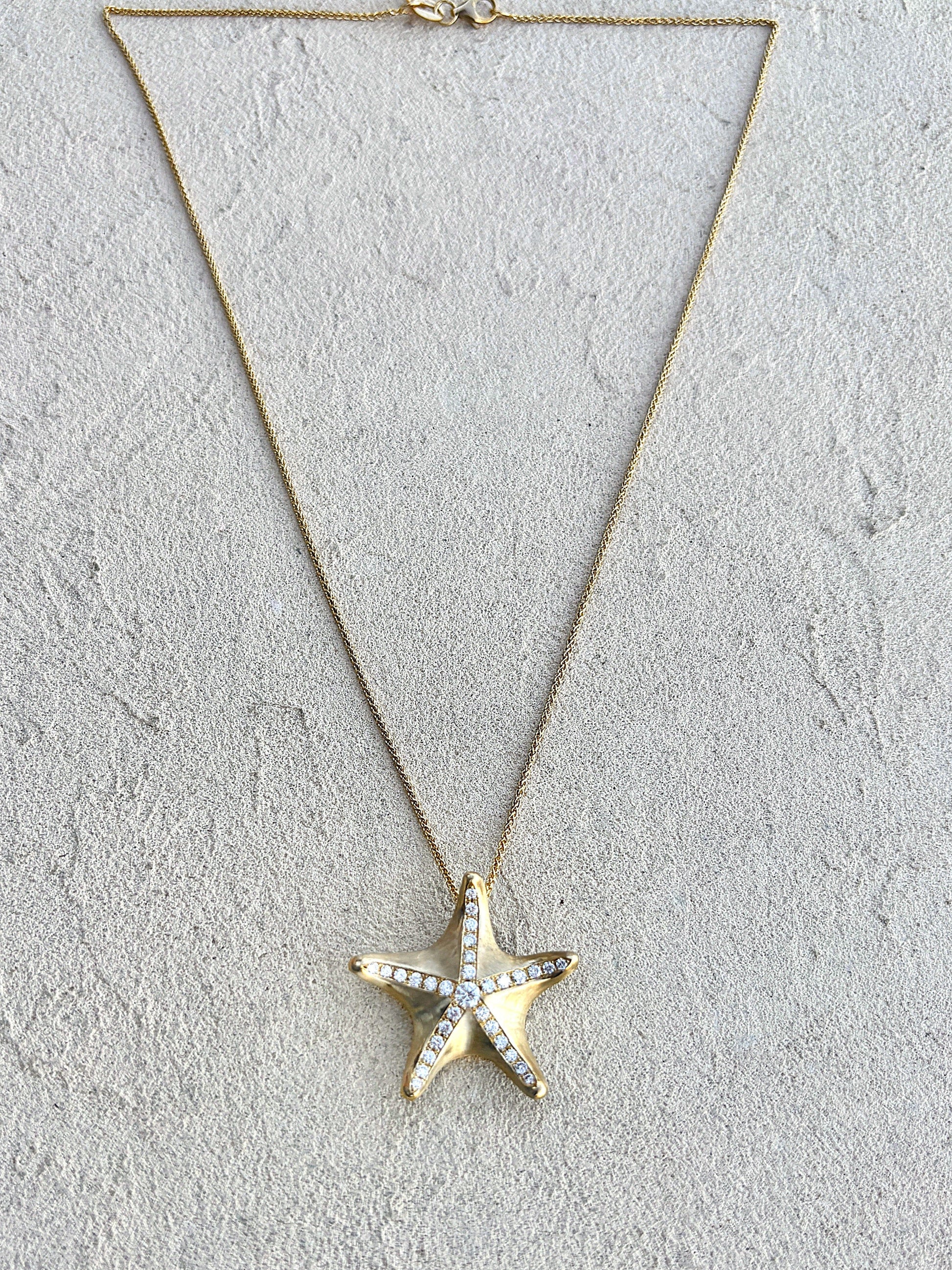 14K Gold Sea Star Necklaces Michiko Inventory