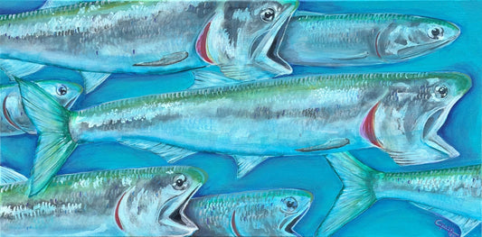 "2 Eyes and a Wiggle" Original Acrylic Painting M Gower Consignment
