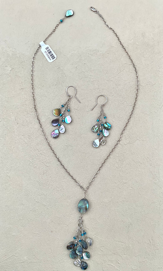 Abalone Shell Sterling Necklace and Earring SET Elise Peters Inventory