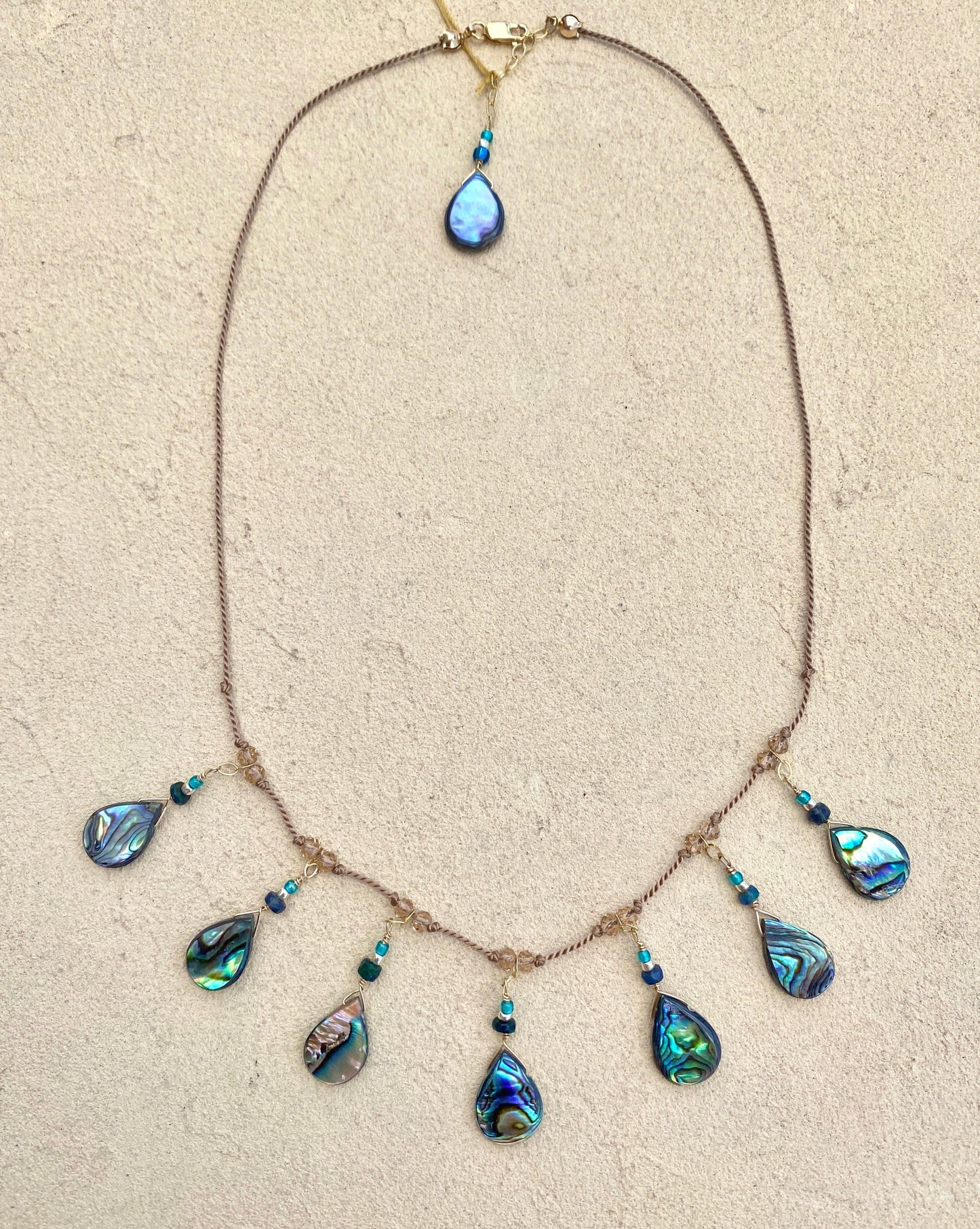 Abalone Shell with Black Opal Necklace Elise Peters Consignment