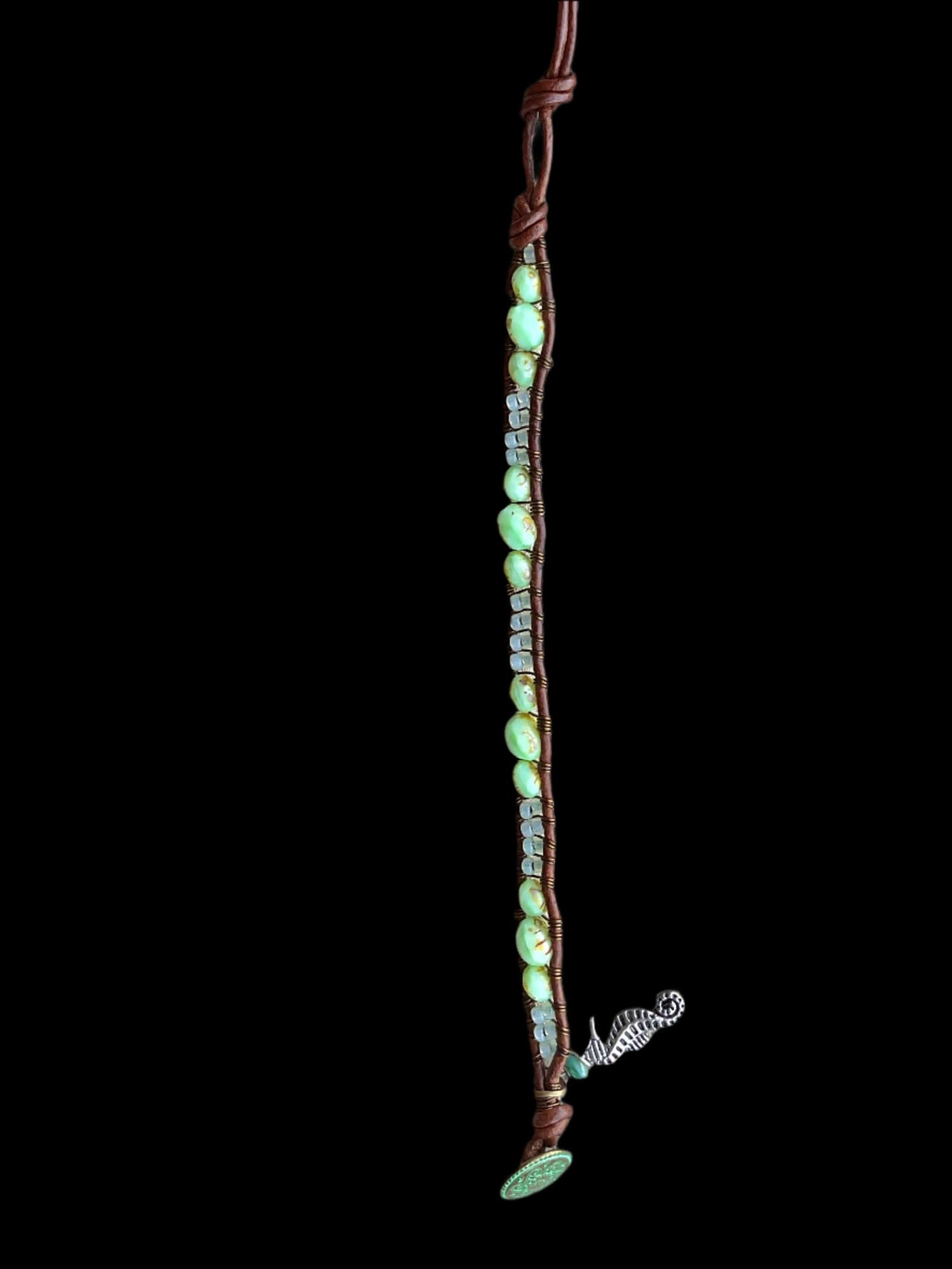 "Blue Seas" Bracelet Collection Heidi Duran Inventory Mint Green Czech beads