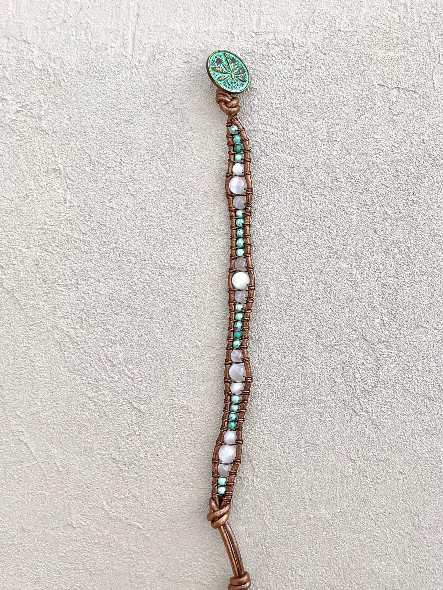 "Blue Seas" Bracelet Collection Heidi Duran Inventory Selenite and Turquoise