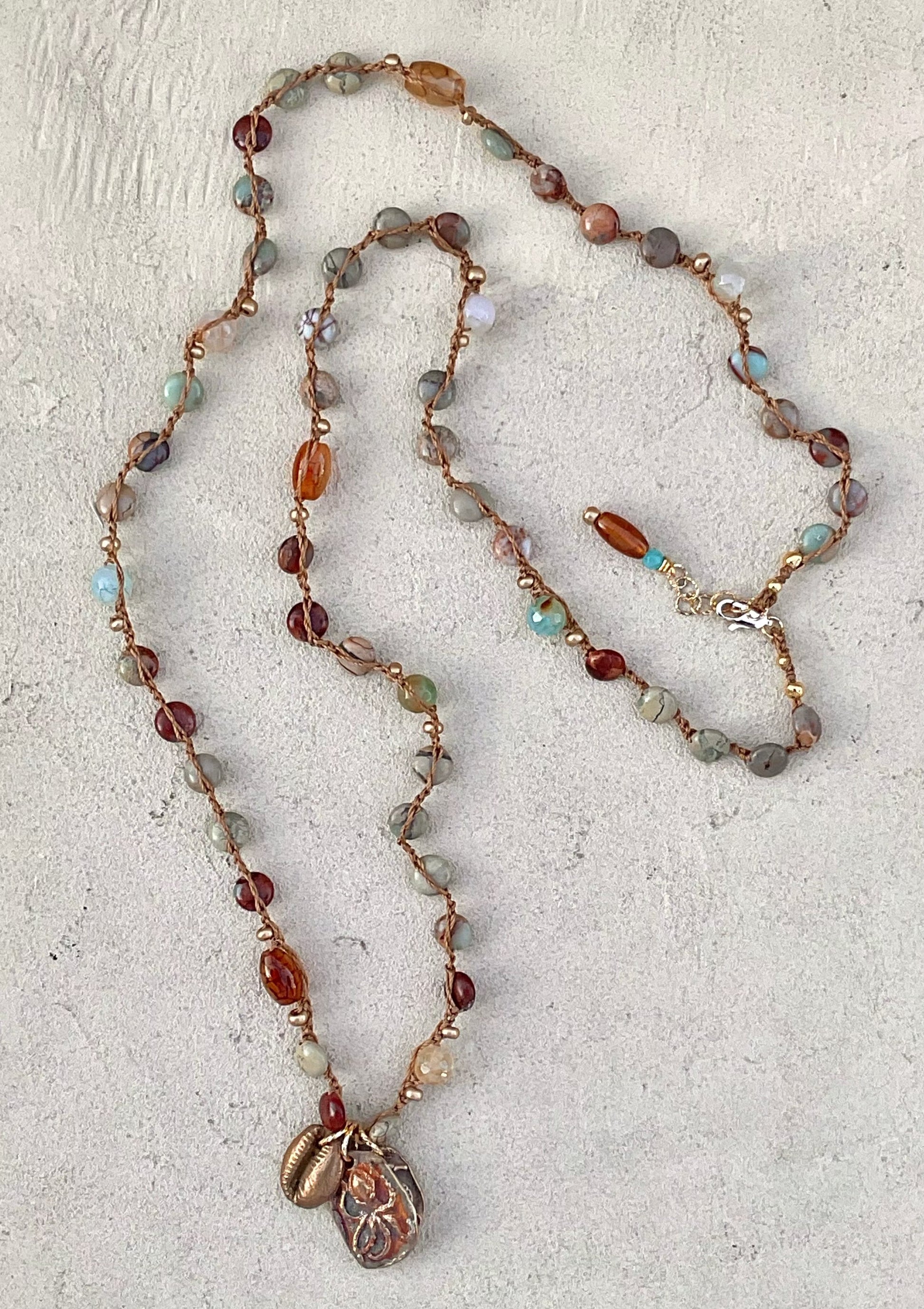 Bronze Pendant with Semi-Precious Stone (Assortment) Heidi Duran Inventory Octopus : Terra Jasper and Agate
