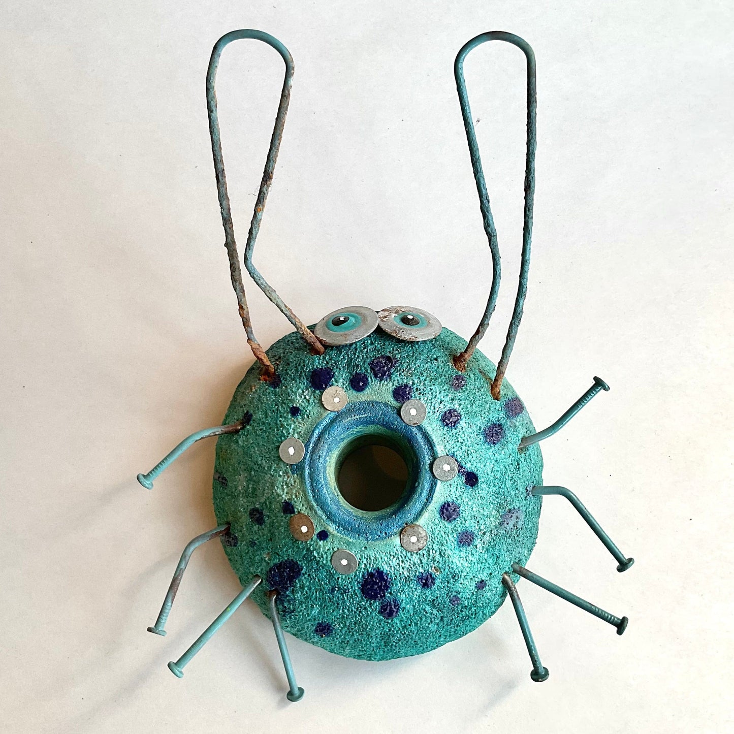 Buoy "Crabs" Folk Wall Art Rodrigo Inventory Blue with dark blue dots