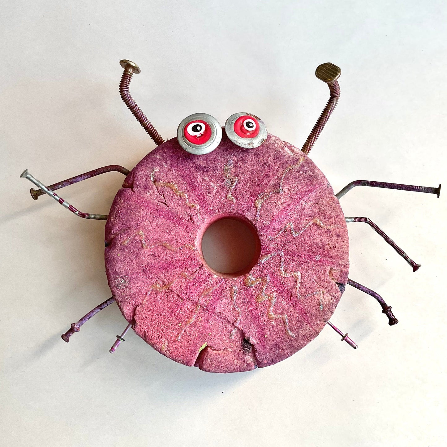 Buoy "Crabs" Folk Wall Art Rodrigo Inventory Magenta Pink Crab