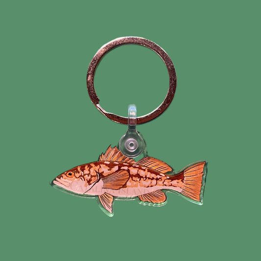 Calico Bass Key Fob Mike Gower Consignment