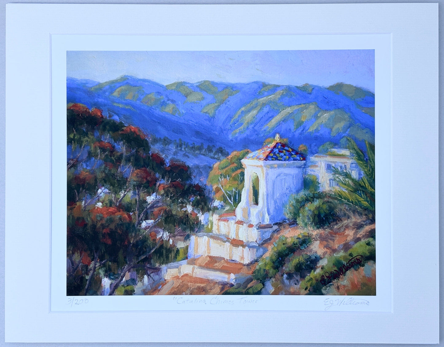 "Catalina Chimes Tower" Giclee Print EJ Williams Consignment 8" x 10"