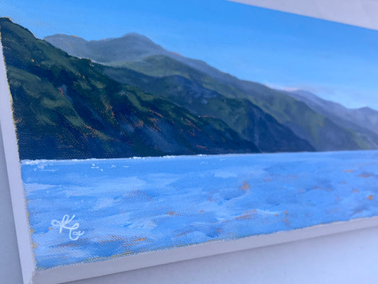 "Catalina Coastline" Original Acrylic Painting by Kallie Kallie Consignment