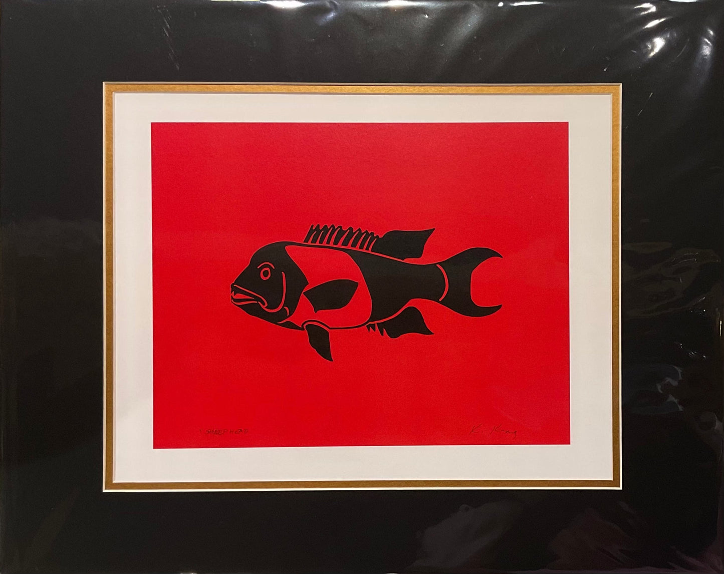 Catalina Fish Prints - Afishinados by Karen Afishinados Consignment 16" X 20" SHEEPHEAD