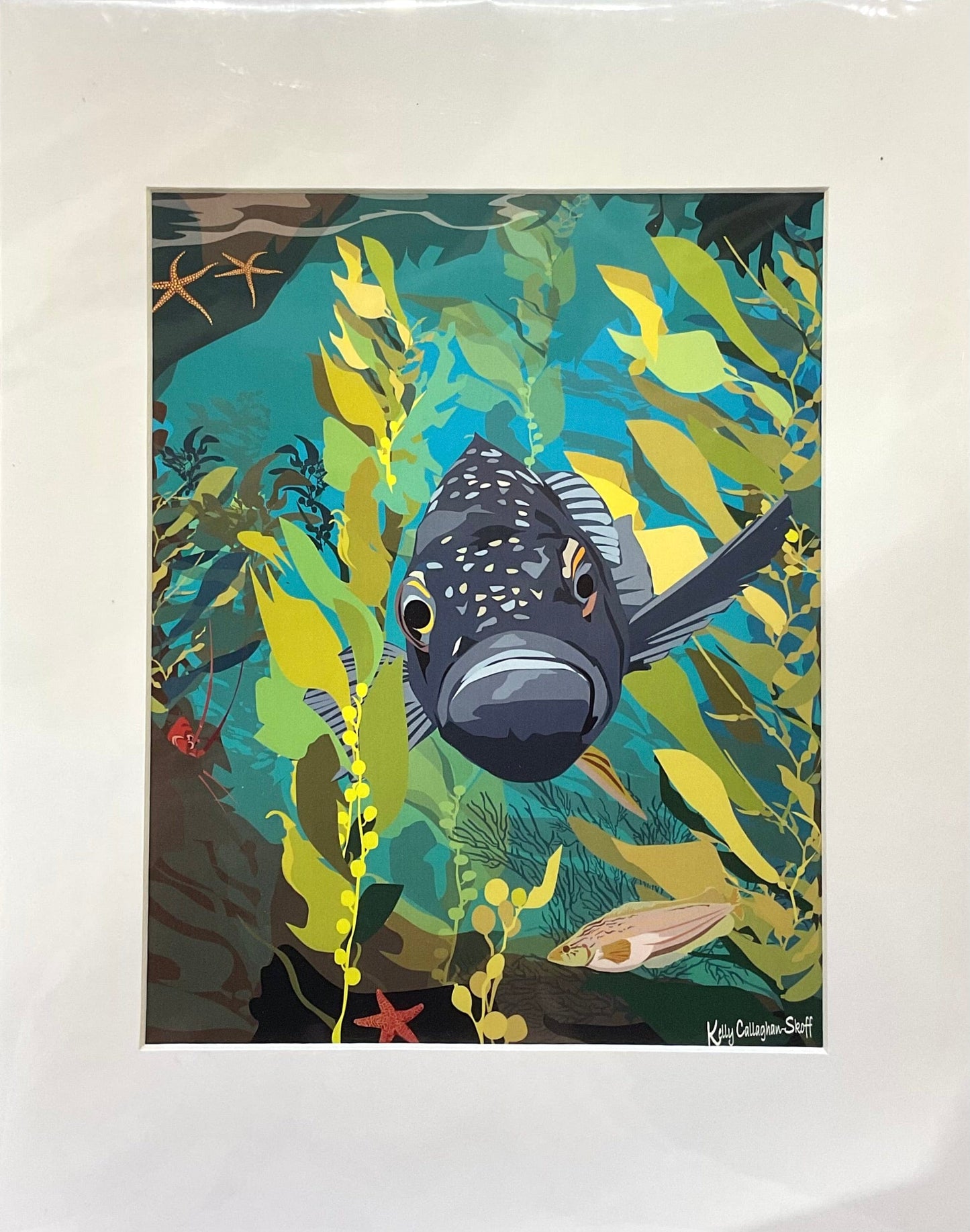 Catalina Inspired Prints by Kelly K Callihan Consignment Giant Black Sea Bass
