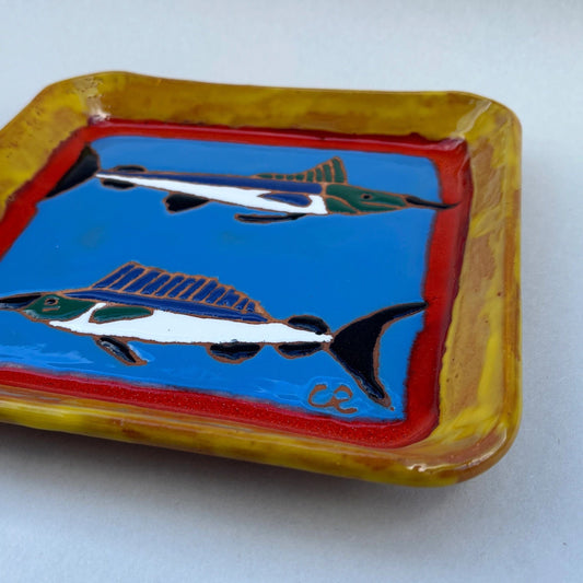 Catalina Island Fish Tile/Plate Chris R Consignment
