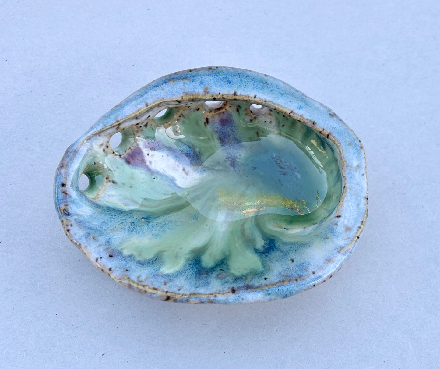 Ceramic Abalone Shells Heidi Duran Consignment S: Seafoam Tide