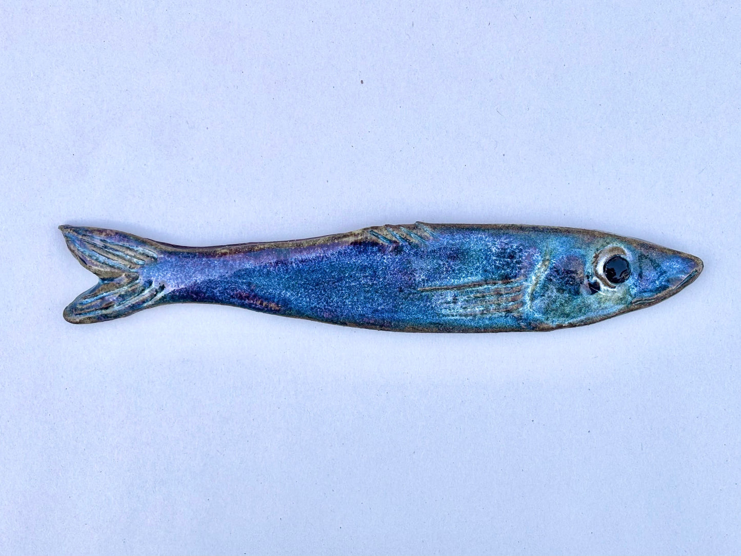 Ceramic Sardine Wall Tiles Heidi Duran Consignment Medium : Blue