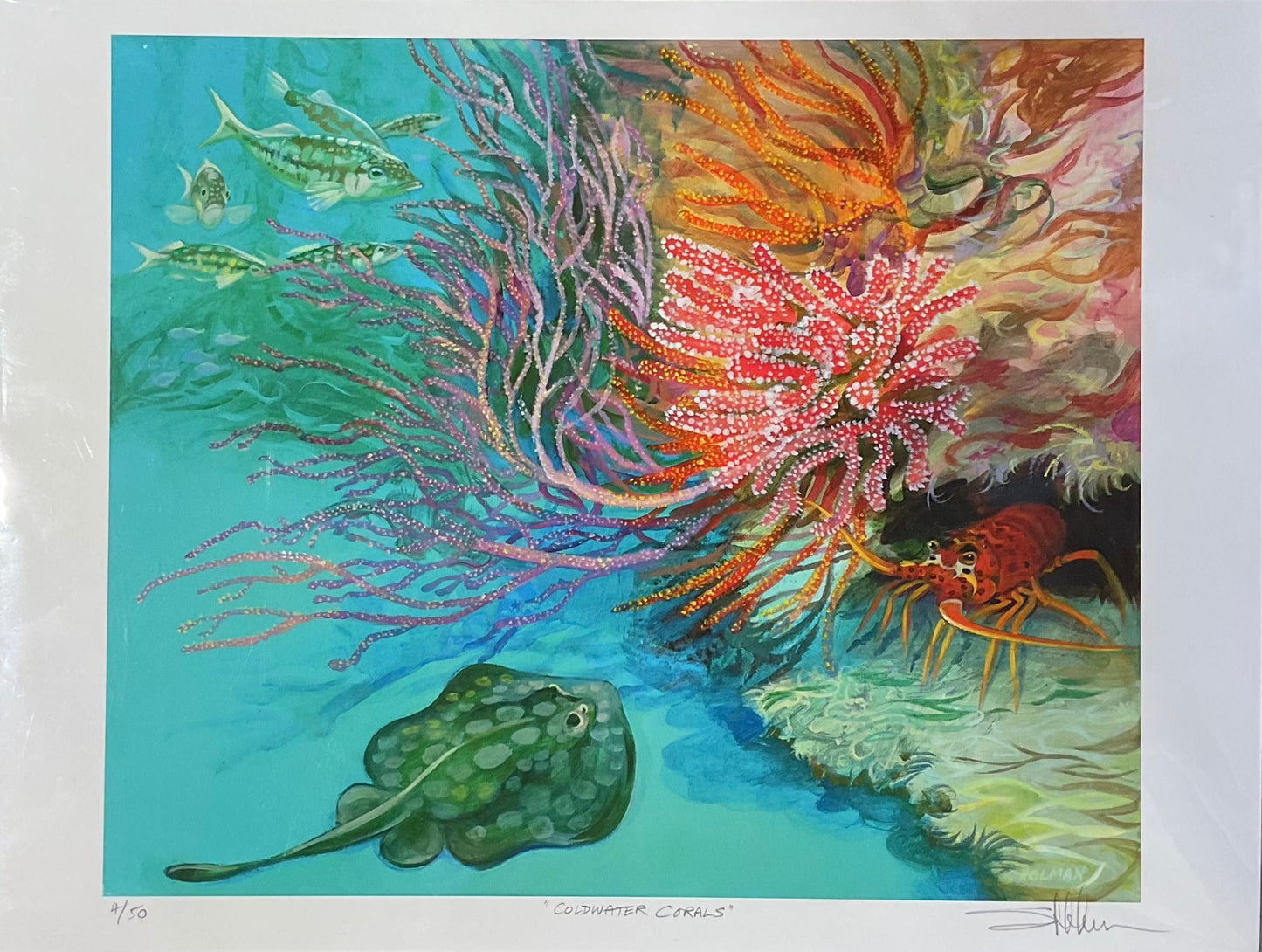 "Coldwater Corals" Giclee Print Stephen Holman Consignment