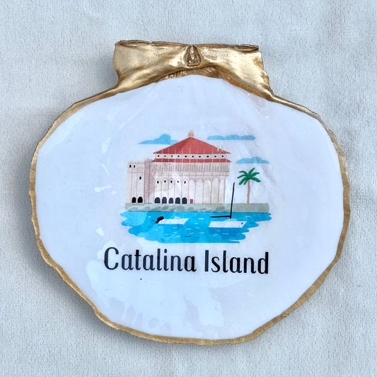 Decoupage Scallop Shell Dishes Kellie Logsdon Consignment Catalina Island Casino