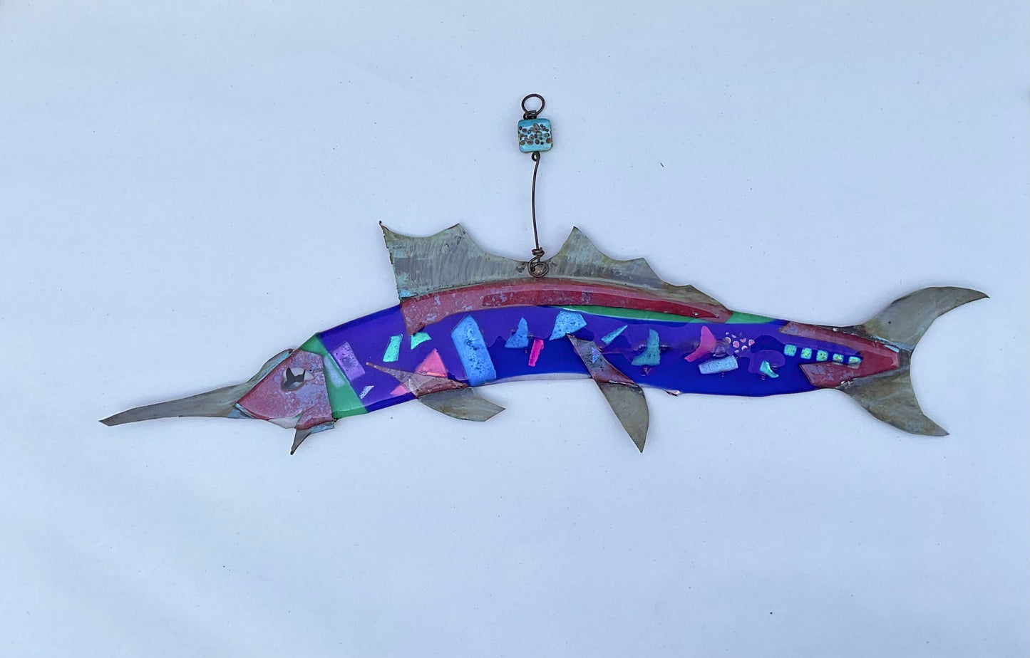 "Dichroic Marlins" Fused Glass and Copper Wired Glass Inventory