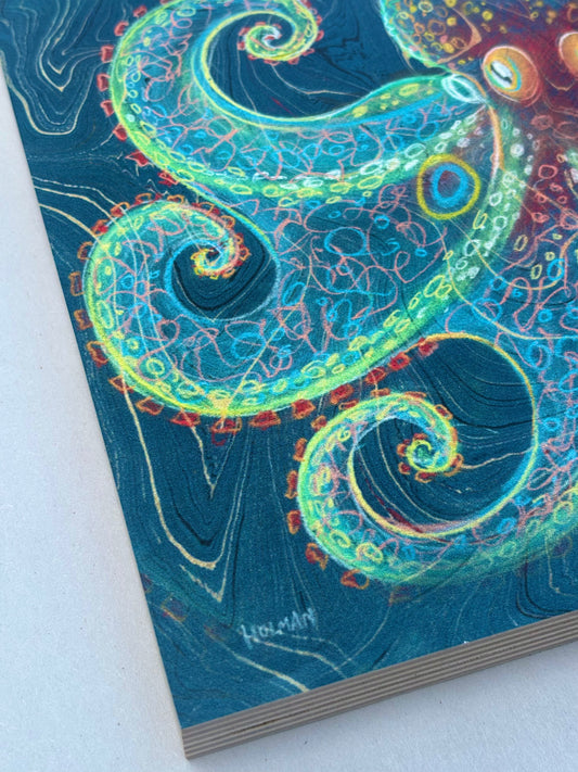 "Diematic Octopus" Wooden Print Stephen Holman Consignment