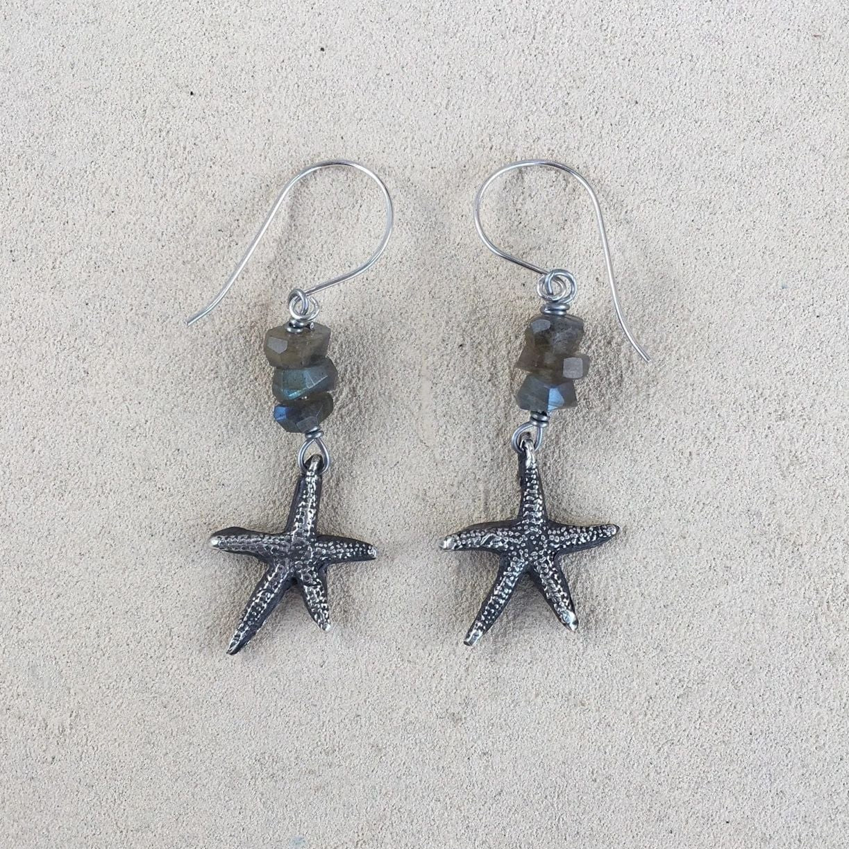 Fine Silver Sea Star Earrings Heidi Duran Inventory