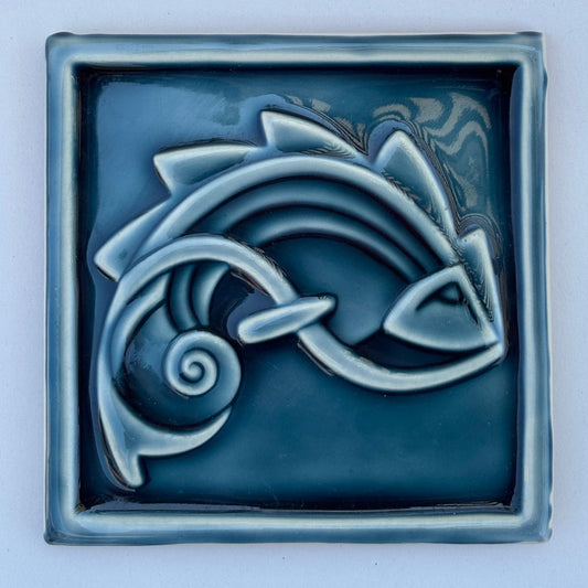 Fish Porcelain Square Tile 6x6 Lynne M. Inventory