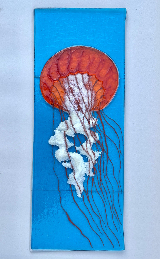 Fused Glass Jellyfish Panels Yen Joy Consignment SINGLE
