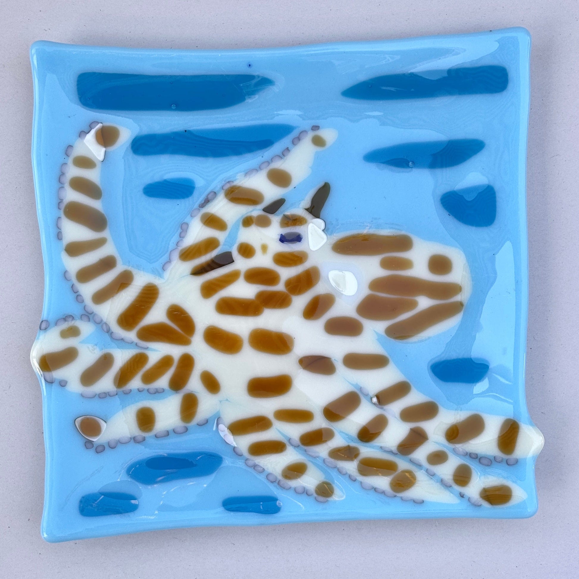 Fused Glass Octopus/Jellyfish Plates Yen Joy Consignment