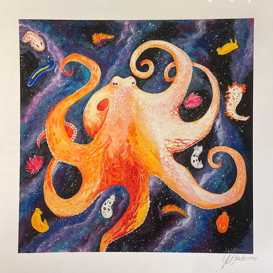 "Galaxy Octopus" Giclee Print Yen Joy Consignment