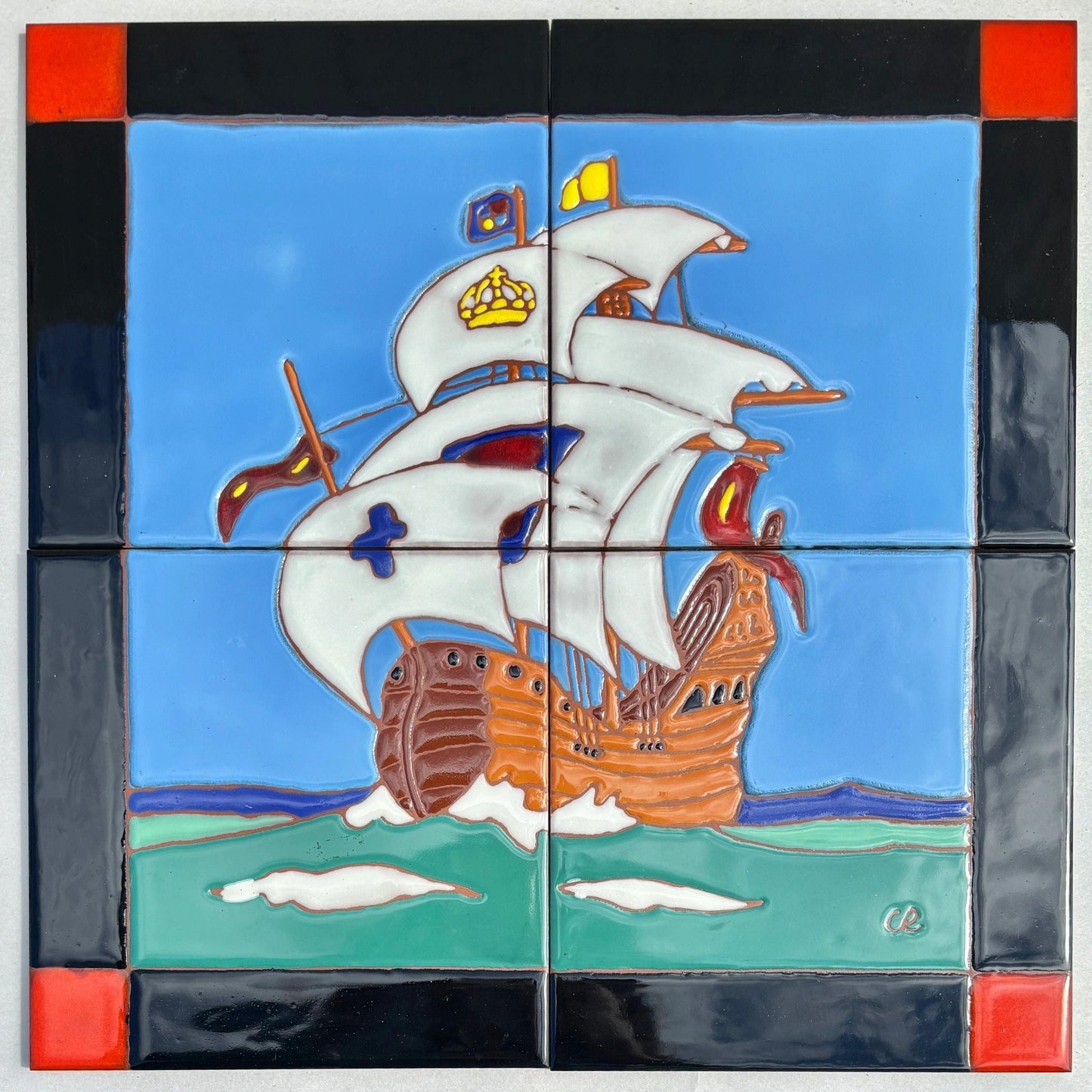 "Galleon" Tile Set Chris R Consignment