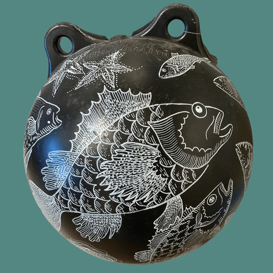 "Halibut and Yelloweye" Salvaged Buoy 12" Magdalena Consignment