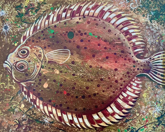 "Halibut" Giclee Wooden Print Stephen Holman Consignment