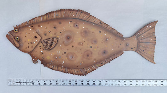 "Halibut" Wooden Wall Sculpture M Gower Inventory