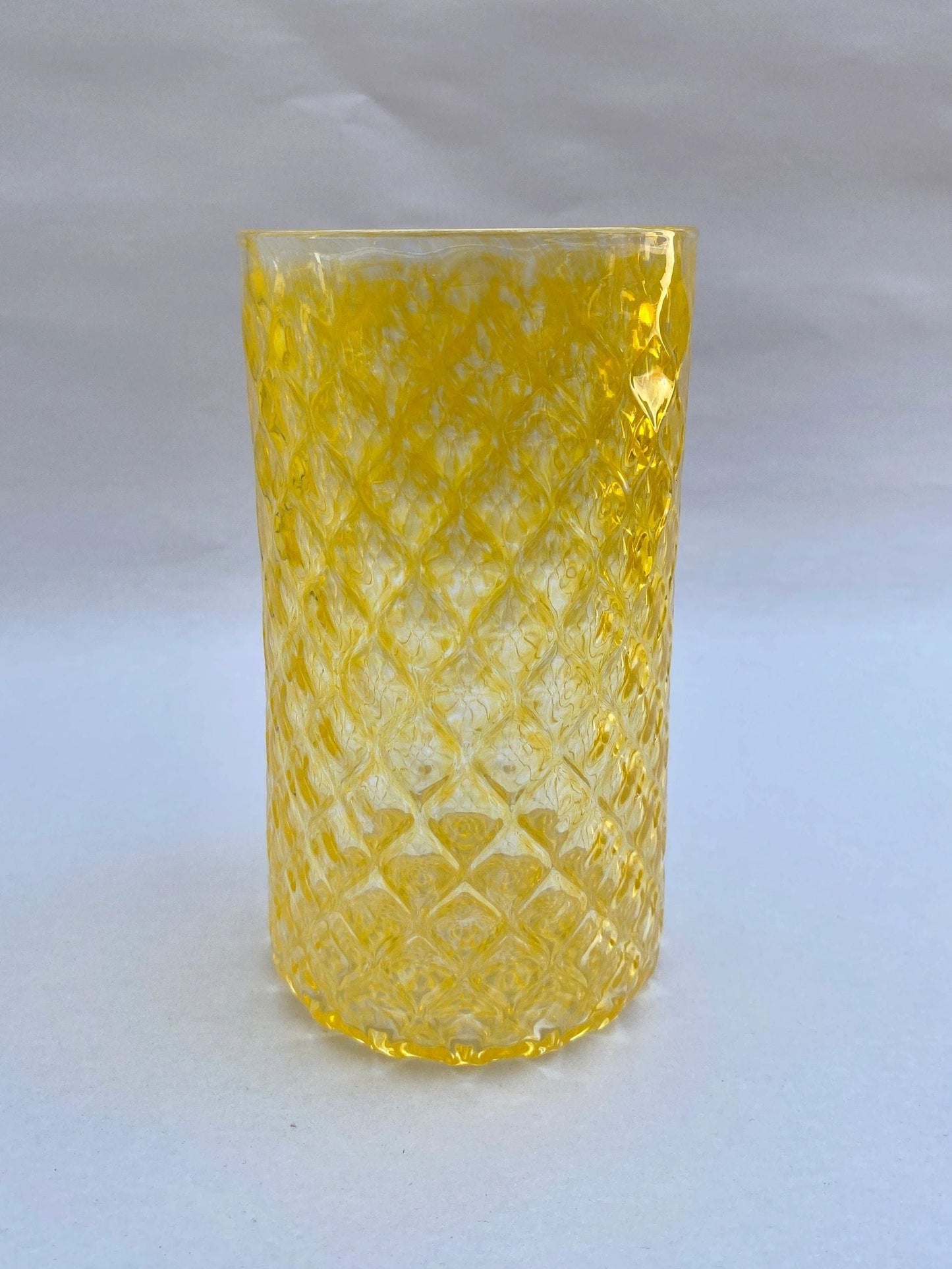 Hand Blown Fish Scale Glasses BGL (2 B Glass) Consignment LEMON