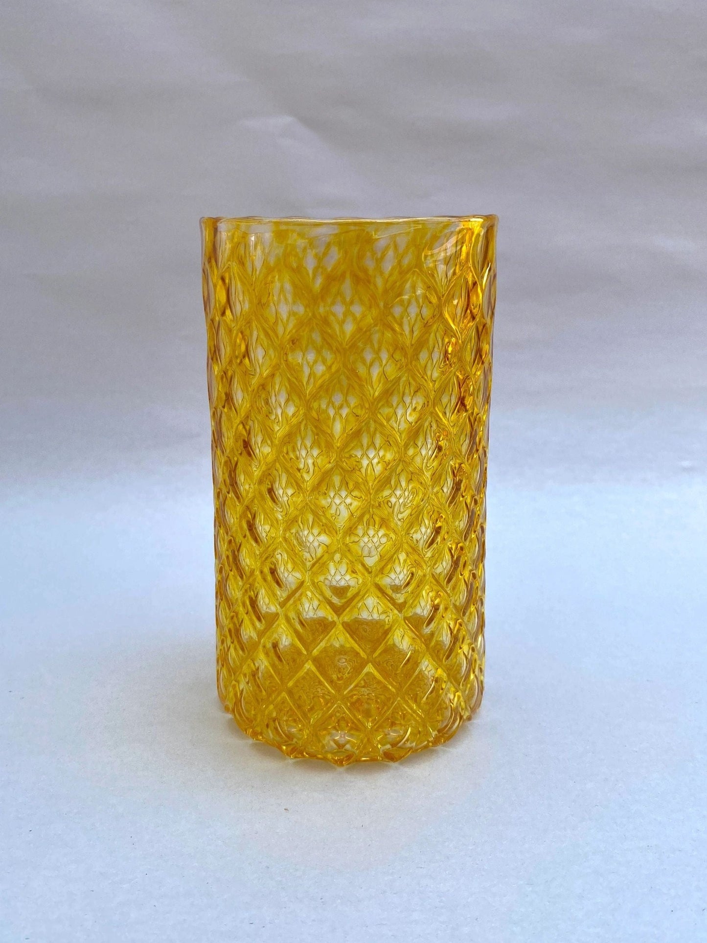 Hand Blown Fish Scale Glasses BGL (2 B Glass) Consignment PINEAPPLE