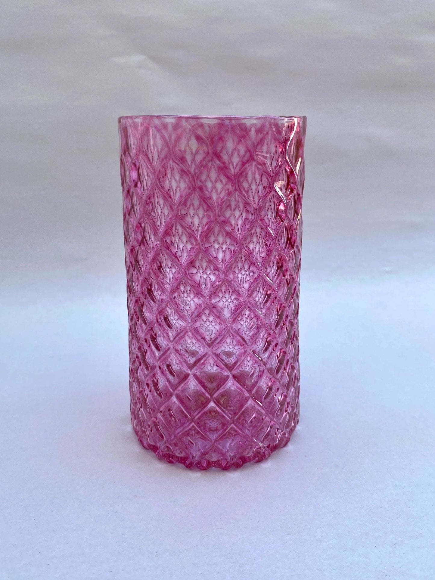 Hand Blown Fish Scale Glasses BGL (2 B Glass) Consignment POMEGRANTE