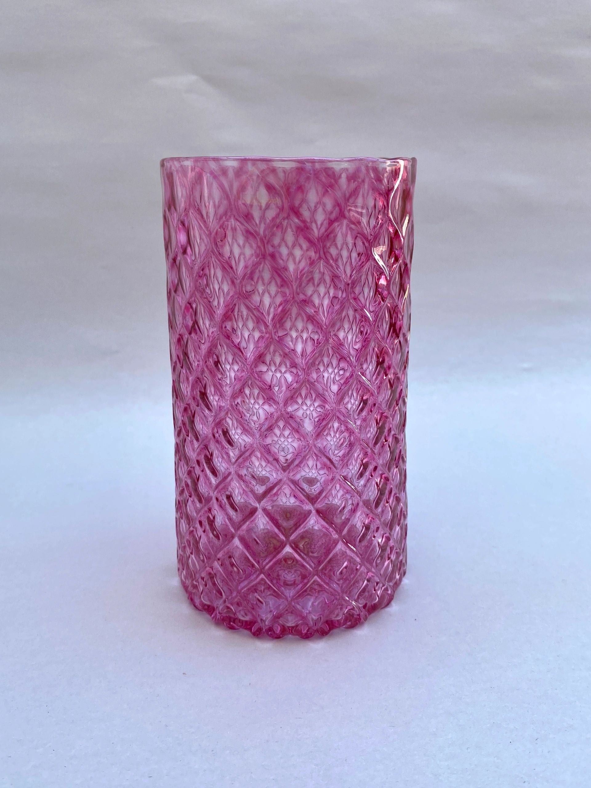 Hand Blown Fish Scale Glasses BGL (2 B Glass) Consignment POMEGRANTE