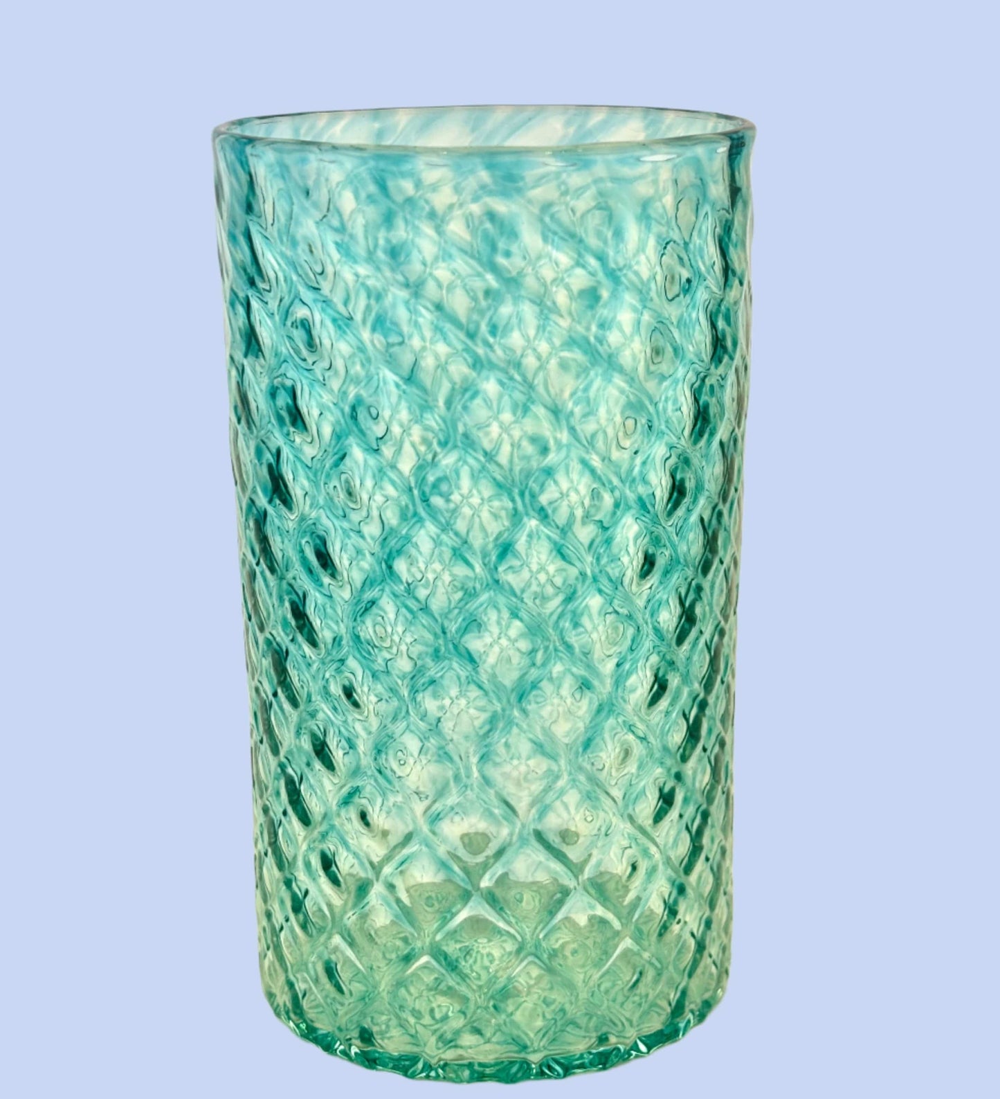 Hand Blown Fish Scale Glasses BGL (2 B Glass) Inventory SEA GREEN