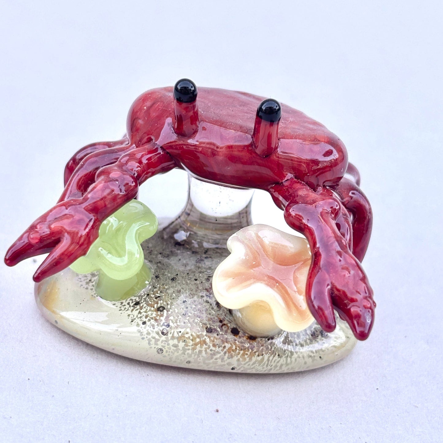 Hand Blown Glass Crab Sculpture M. Hawthorne Consignment