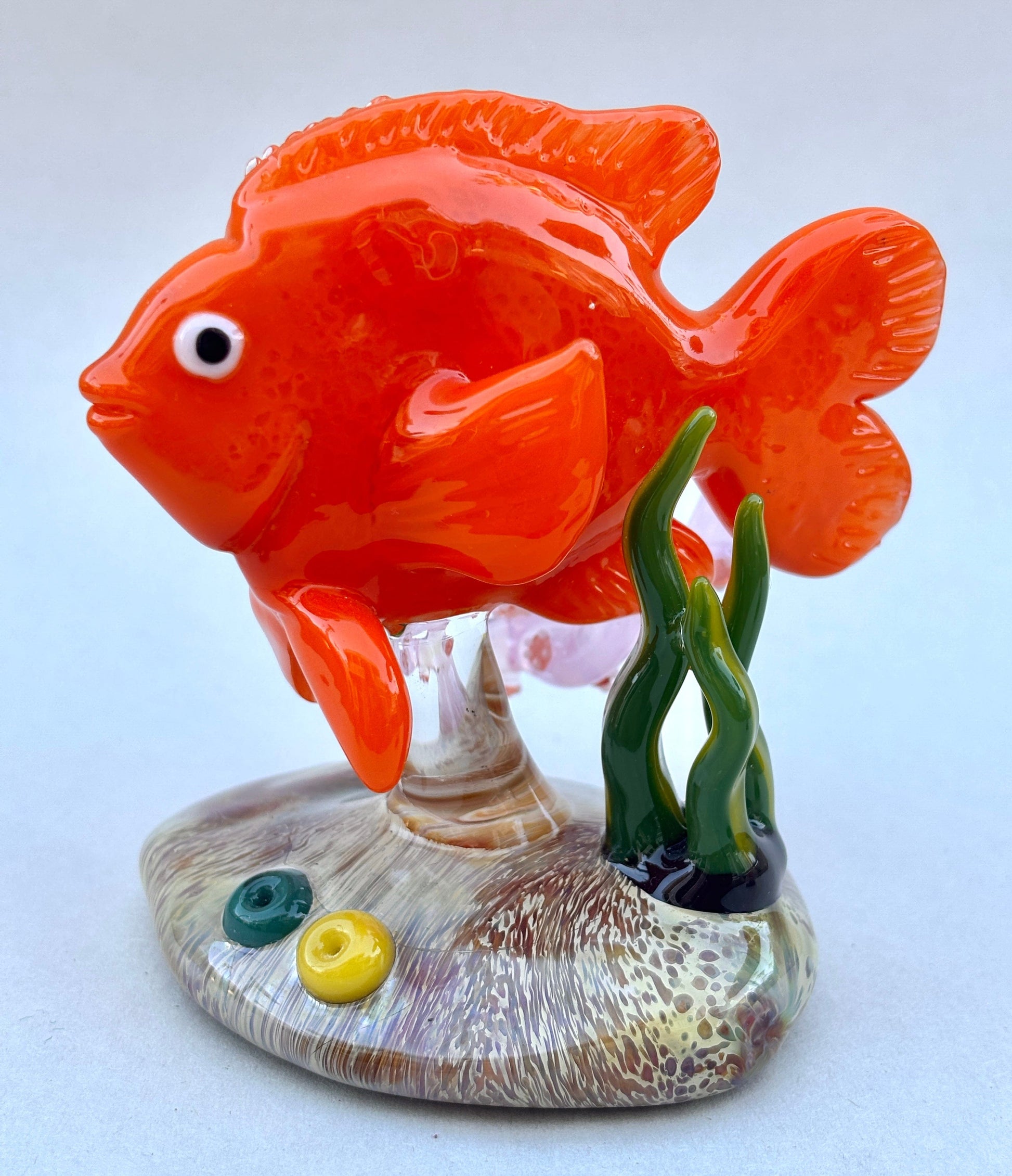 Hand Blown Glass Garibaldi Sculpture M. Hawthorne Consignment