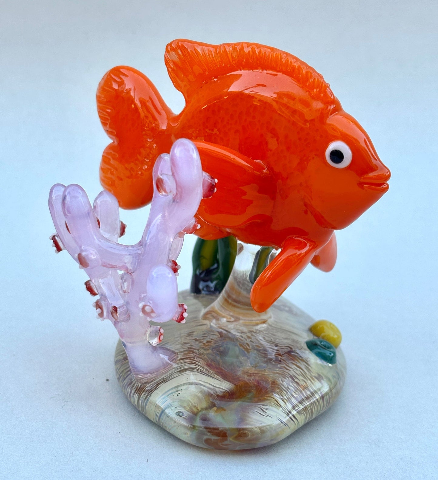 Hand Blown Glass Garibaldi Sculpture M. Hawthorne Consignment