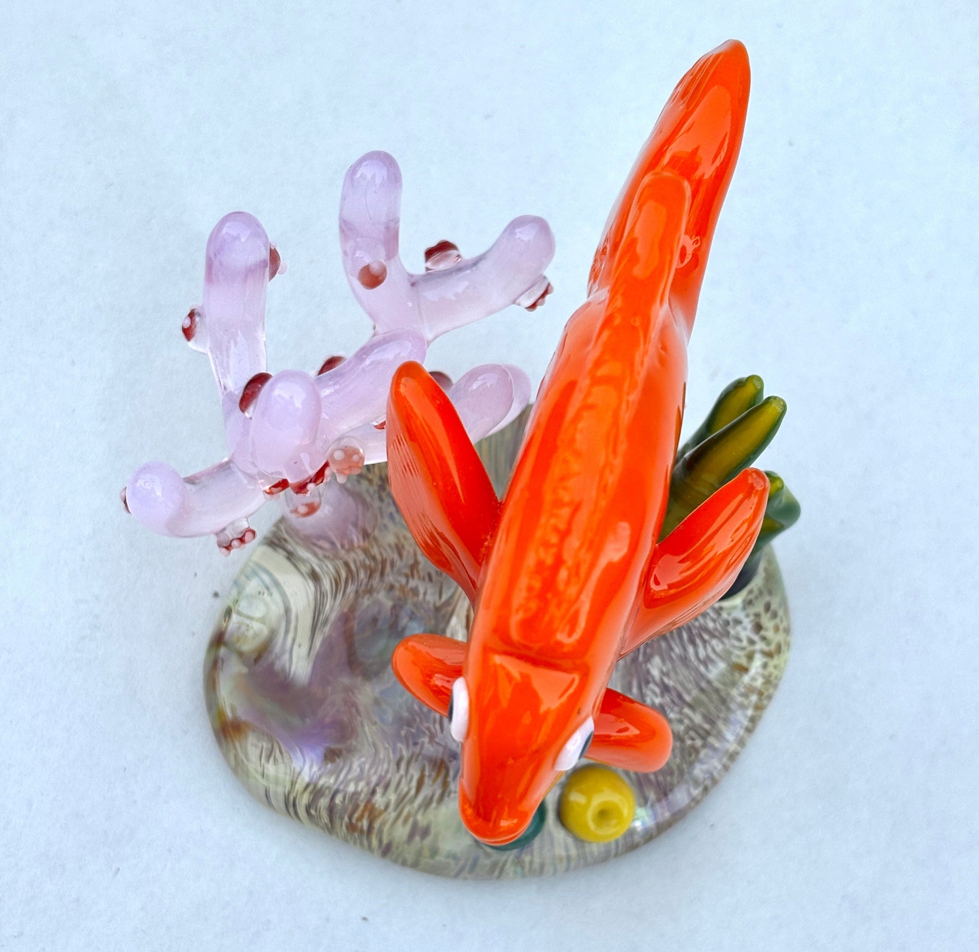 Hand Blown Glass Garibaldi Sculpture M. Hawthorne Consignment