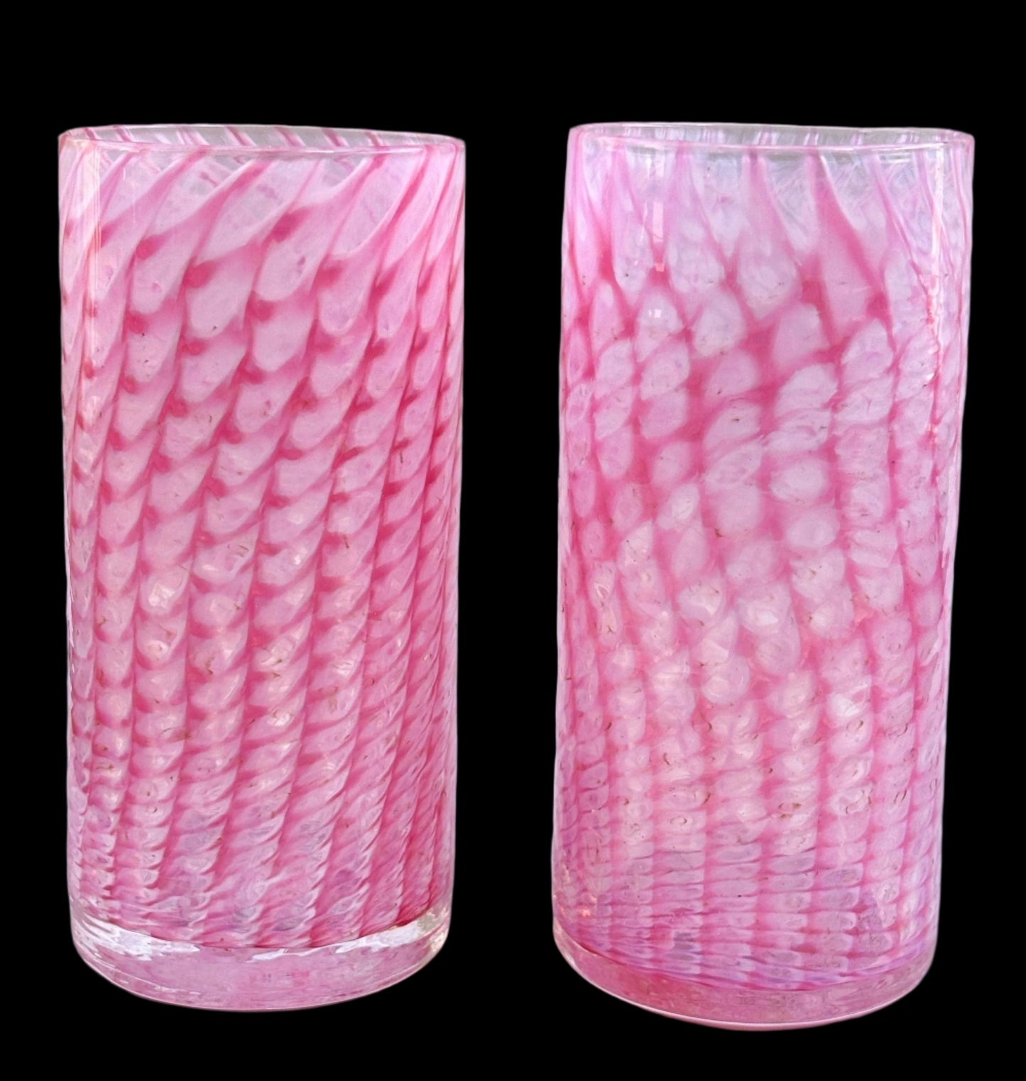 Hand Blown Glass Tumblers - Tall and Short Cody Nicely Inventory Pink - Tall 6.75" x 3"