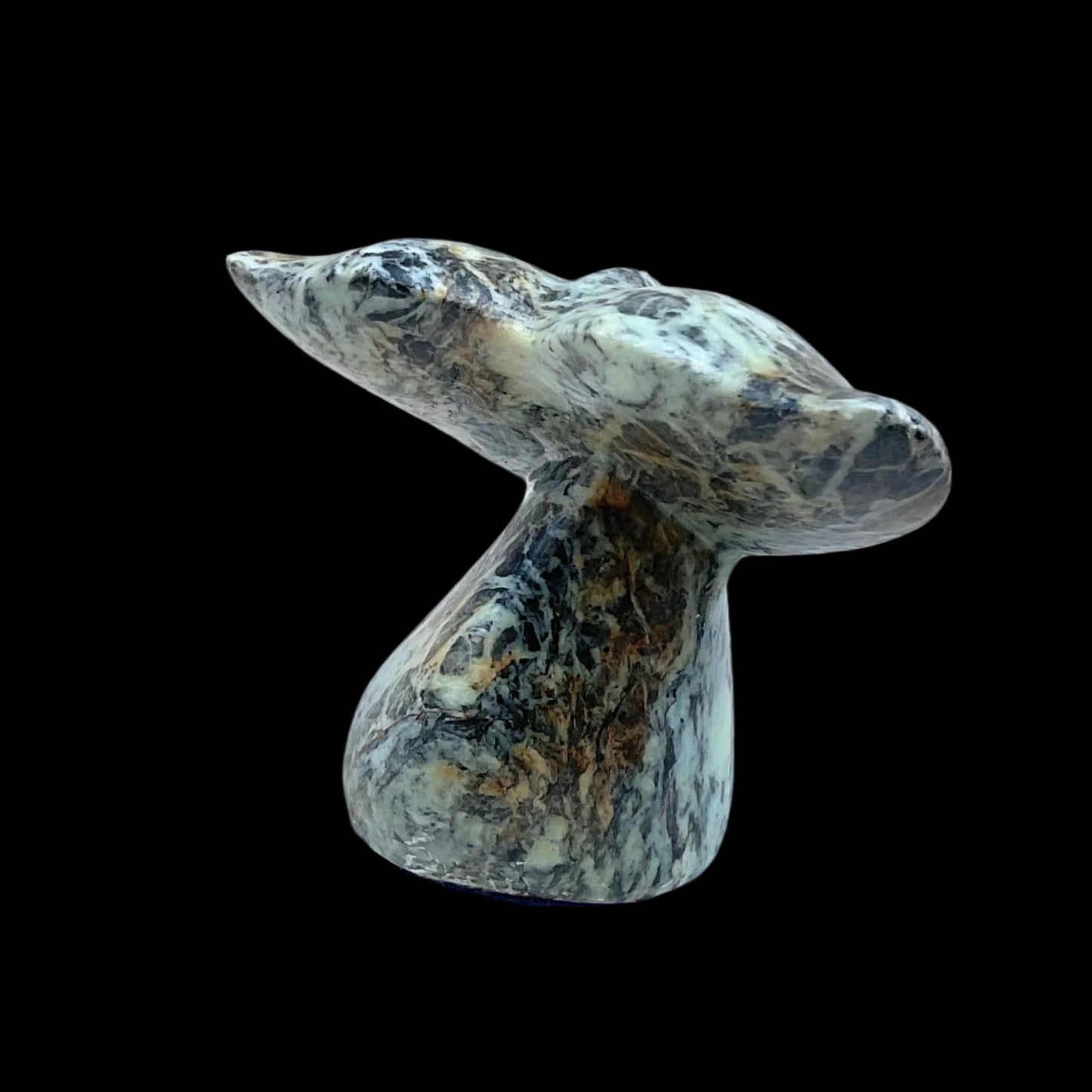 Hand Carved Whale's Tail - Local Soapstone BUCK LOPEZ Consignment
