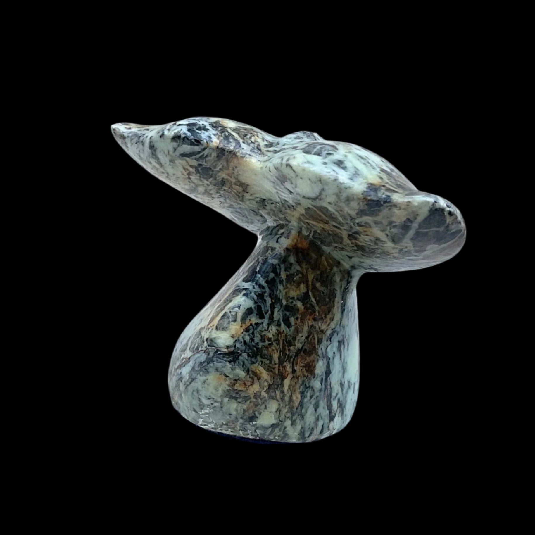 Hand Carved Whale's Tail - Local Soapstone BUCK LOPEZ Consignment