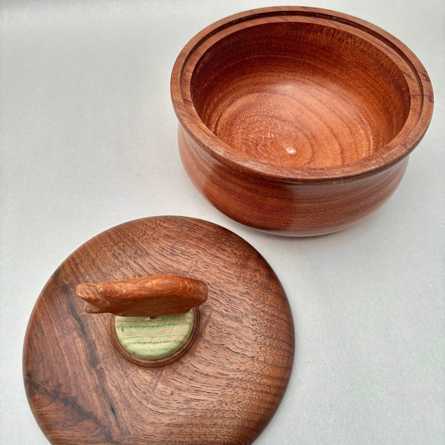 Hand Turned Wooden Box Laughing Moon Consignment