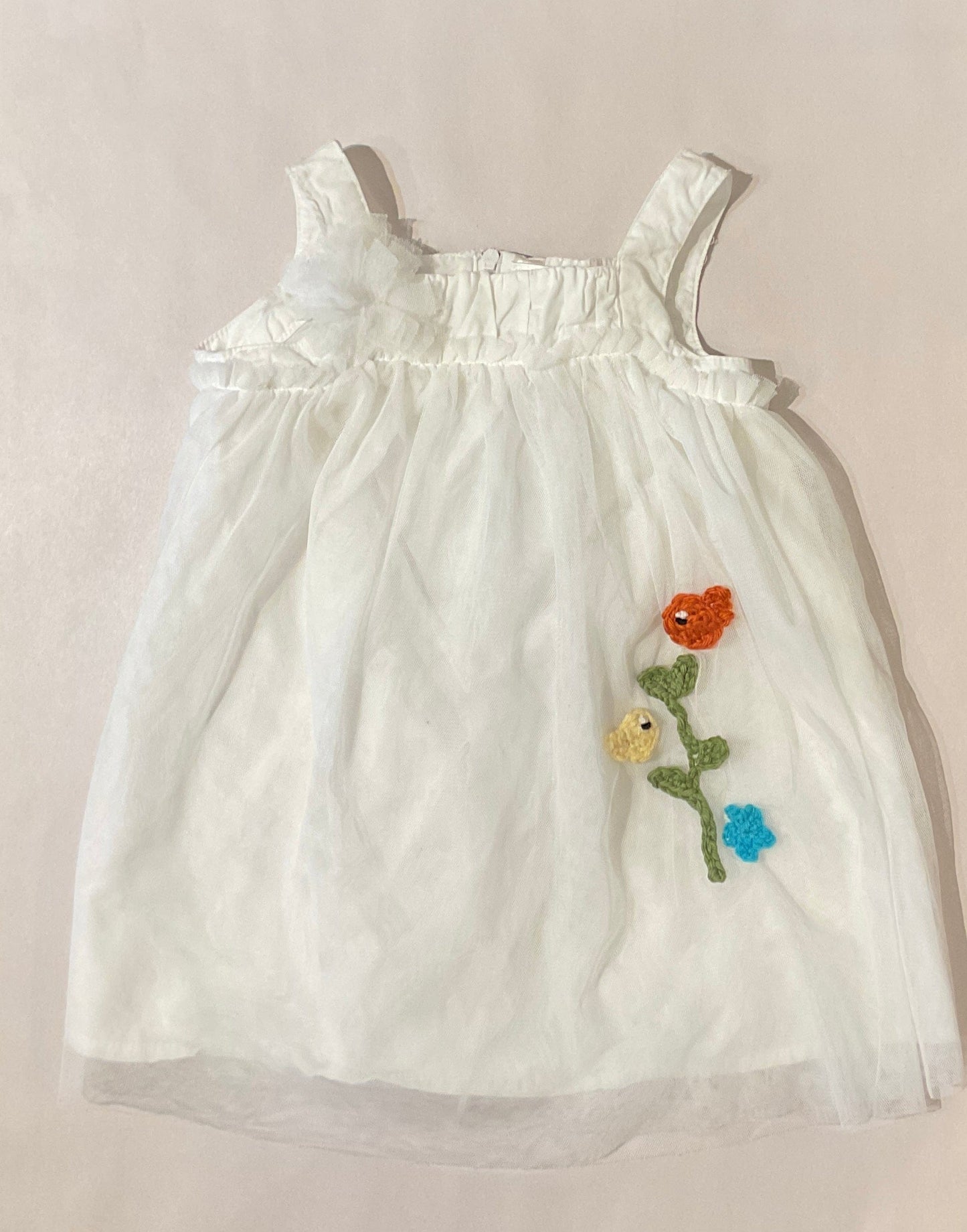 Infant/Toddler Eyelet White Dress K Hawthorne Consignment 24mo. Tulle