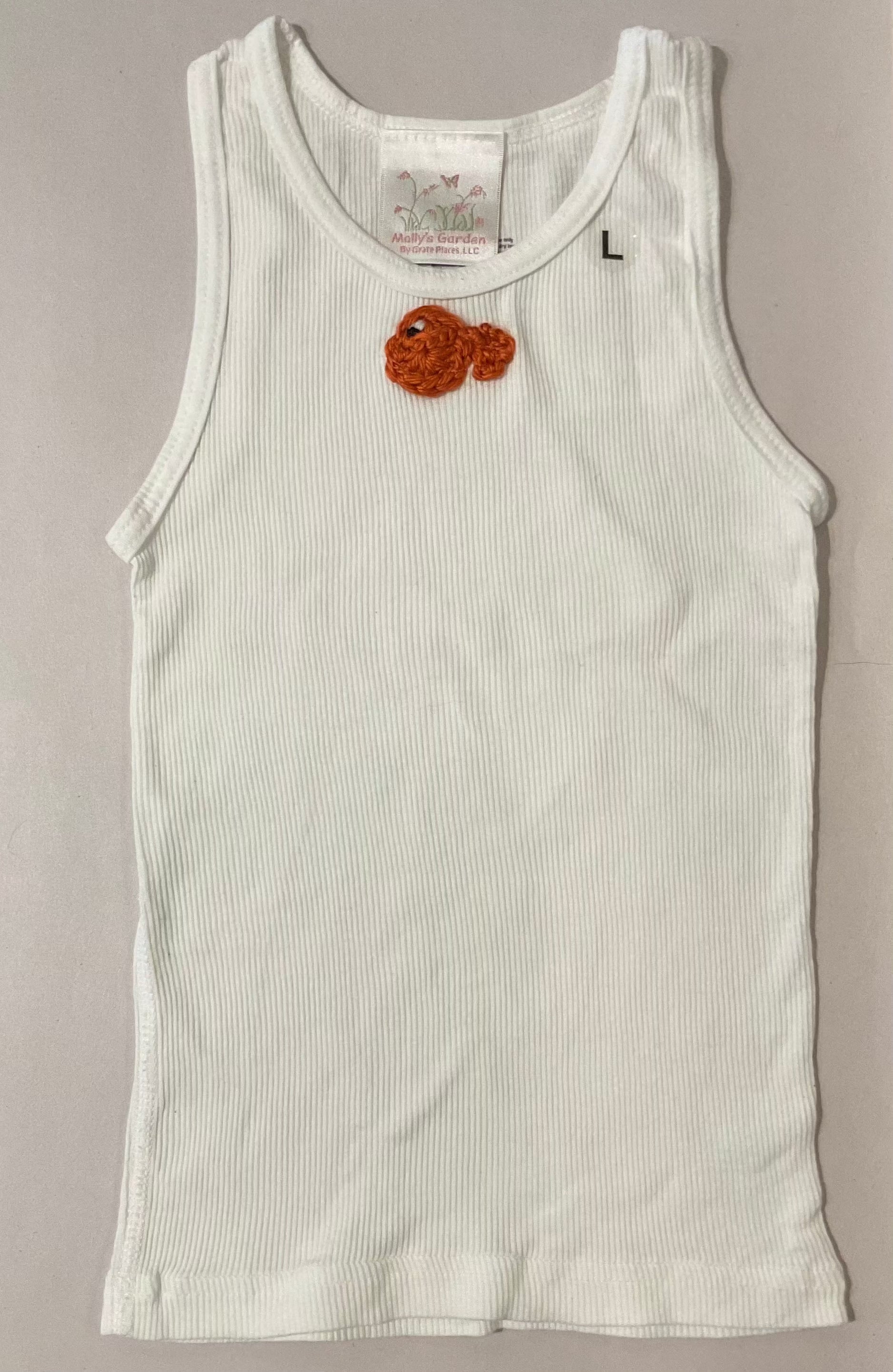 Infant/Toddler Garibaldi White Ribbed Tank Top K Hawthorne Consignment