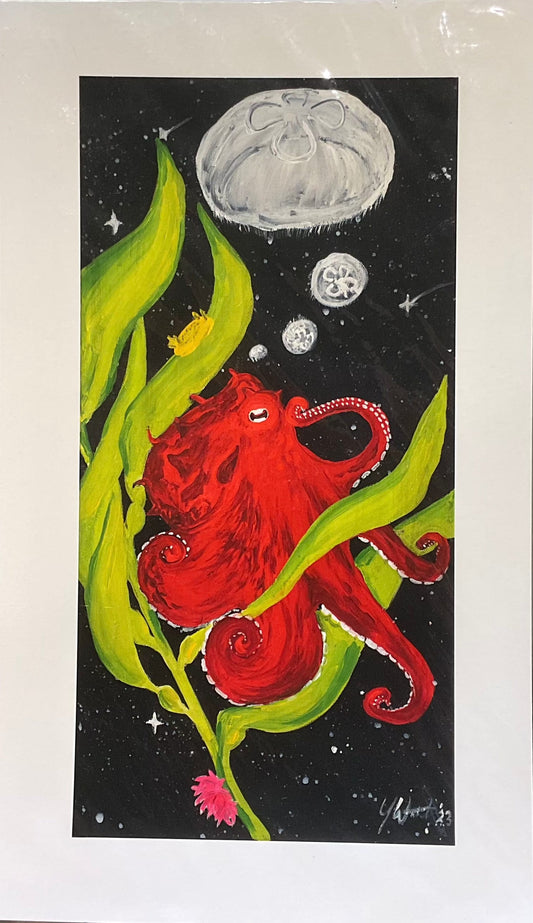 "Jelly For Your Thoughts" Octopus Giclee Yen Joy Consignment
