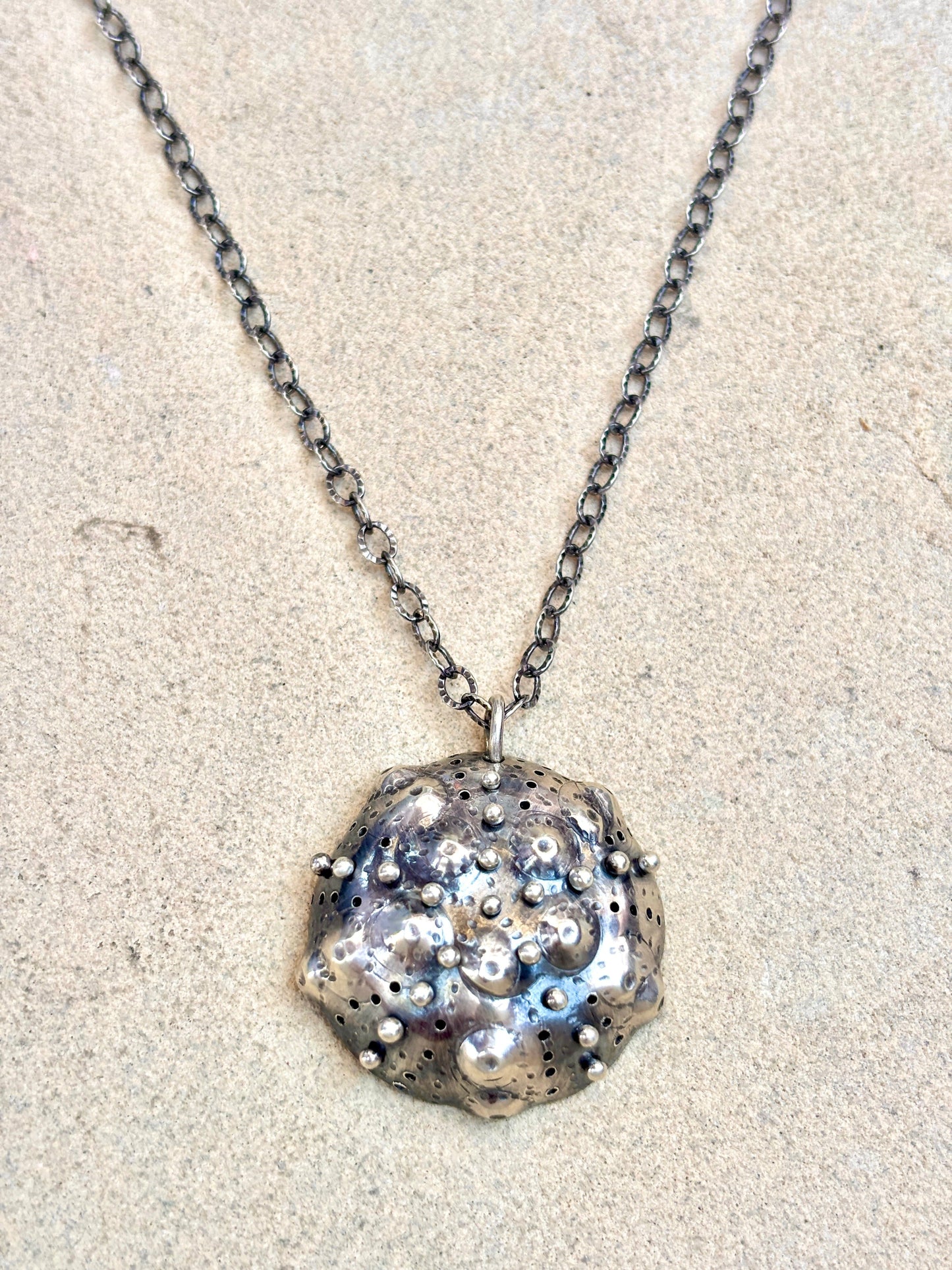 Knobby Sea Urchin Sterling Necklace J. Anderson LTL Inventory