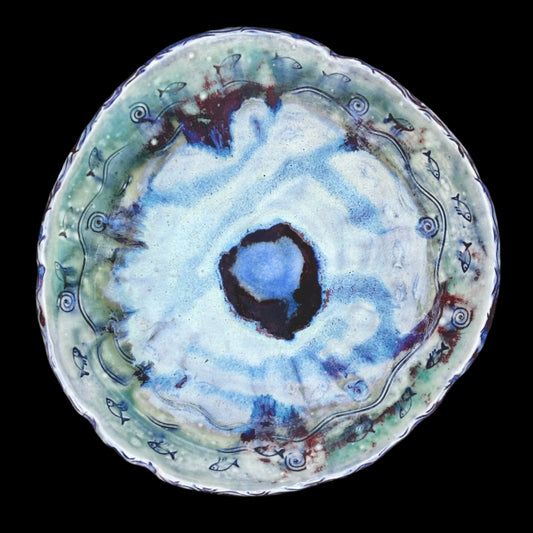 Large "Blufish" Porcelain Bowl Juls Inventory