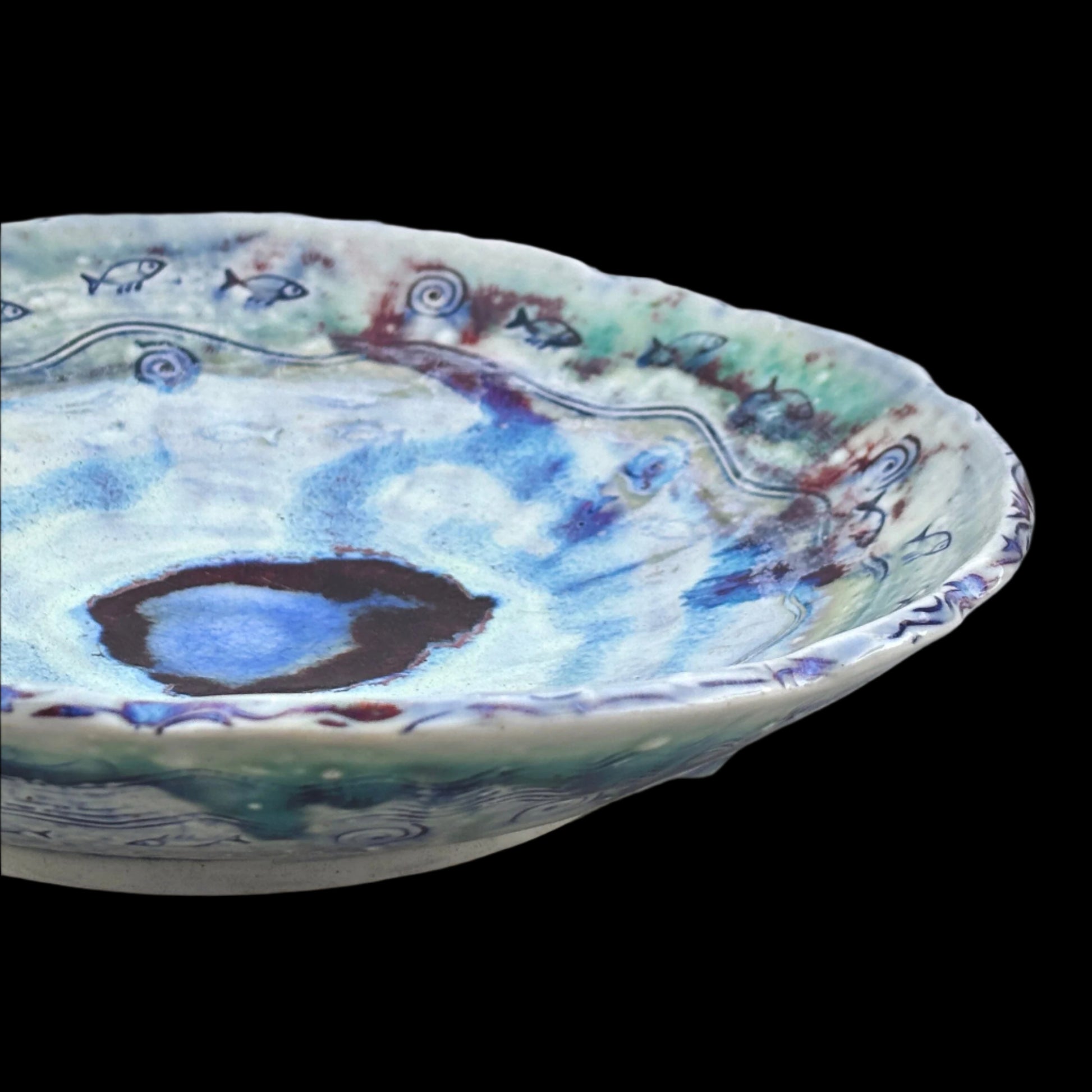 Large "Blufish" Porcelain Bowl Juls Inventory