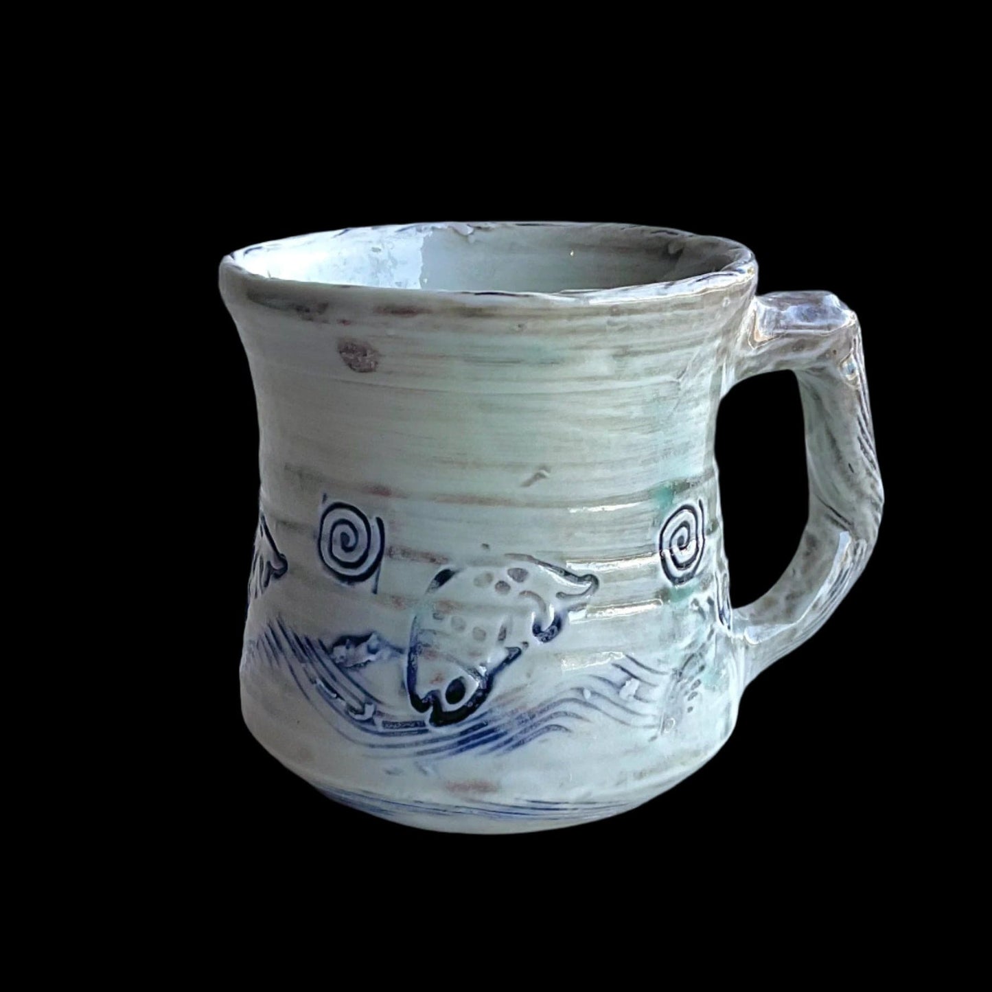 "Leaping Fish " Porcelain Mugs Juls Inventory